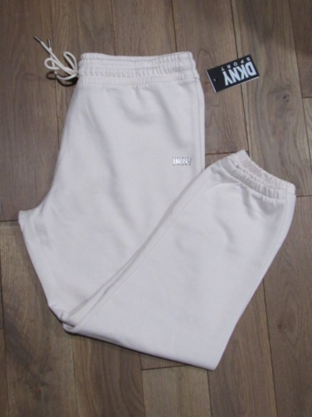 Women's DKNY Varsity Relaxed Pockets Pull-On Joggers L NWT